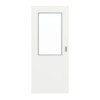 GARANT Feuchtraum-Schiebetür D354-60 Designer White Resopal mit Lichtausschnitt LA-6