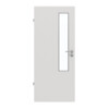 GARANT Feuchtraumtür 0160-60 Silver Grey Resopal mit Lichtausschnitt LA-5 schlossseitig