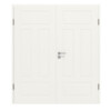 JELD-WEN Doppelflügeltür Contour 4FS Brillantweiß ähnl. RAL 9016 ExpertLack mit Zarge