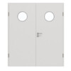 GARANT Doppelflügeltür inkl. Zarge 0160-60 Silver Grey CePaL mit Lichtausschnitt LA-12
