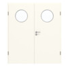 GARANT Doppelflügeltür inkl. Zarge 0105-60 Pearl White CePaL mit Lichtausschnitt LA-13