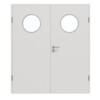 GARANT Doppelflügeltür inkl. Zarge 0160-60 Silver Grey CePaL mit Lichtausschnitt LA-13