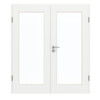 GARANT Doppelflügeltür inkl. Zarge D354-60 Designer White Resopal mit Lichtausschnitt LA-2