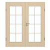 GARANT Doppelflügeltür inkl. Zarge Authentic Sand GCK08 mit Lichtausschnitt LA-2 Sprosse SP1