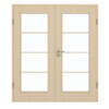 GARANT Doppelflügeltür inkl. Zarge Authentic Sand GCK08 mit Lichtausschnitt LA-2 Sprosse SP10