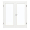 GARANT Doppelflügeltür inkl. Zarge D354-60 Designer White Resopal mit Lichtausschnitt LA-3