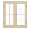 GARANT Doppelflügeltür inkl. Zarge Authentic Sand GCK08 mit Lichtausschnitt LA-3 Sprosse SP1