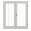 GARANT Doppelflügeltür inkl. Zarge D92-60 Dove Grey Resopal mit Lichtausschnitt LA-3 Sprosse SP2