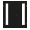 GARANT Doppelflügeltür inkl. Zarge 0901-60 Black Resopal mit Lichtausschnitt LA-4 bandseitig Sprosse SP10