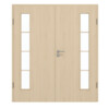 GARANT Doppelflügeltür inkl. Zarge Authentic Sand GCK08 mit Lichtausschnitt LA-4 bandseitig Sprosse SP10