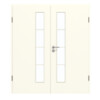 GARANT Doppelflügeltür inkl. Zarge W980ST15 Platinweiß GHK08 mit Lichtausschnitt LA-4 schlossseitig Sprosse SP10