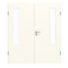 GARANT Doppelflügeltür inkl. Zarge 0105-60 Pearl White CePaL mit Lichtausschnitt LA-5 bandseitig