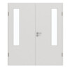 GARANT Doppelflügeltür inkl. Zarge 0160-60 Silver Grey CePaL mit Lichtausschnitt LA-5 bandseitig