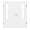 GARANT Doppelflügeltür inkl. Zarge D354-60 Designer White Resopal mit Lichtausschnitt LA-5 bandseitig