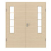GARANT Doppelflügeltür inkl. Zarge Quer Authentic Sand GCK08 mit Lichtausschnitt LA-5 bandseitig Sprosse SP10