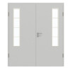 GARANT Doppelflügeltür inkl. Zarge D92-60 Dove Grey Resopal mit Lichtausschnitt LA-5 bandseitig Sprosse SP10