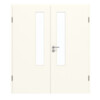 GARANT Doppelflügeltür inkl. Zarge 0105-60 Pearl White CePaL mit Lichtausschnitt LA-5 schlossseitig