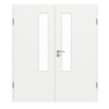 GARANT Doppelflügeltür inkl. Zarge D354-60 Designer White Resopal mit Lichtausschnitt LA-5 schlossseitig