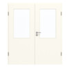 GARANT Doppelflügeltür inkl. Zarge 0105-60 Pearl White CePaL mit Lichtausschnitt LA-6