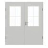 GARANT Doppelflügeltür inkl. Zarge D92-60 Dove Grey Resopal mit Lichtausschnitt LA-6 Sprosse SP0