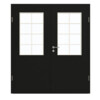 GARANT Doppelflügeltür inkl. Zarge 0901-60 Black Resopal mit Lichtausschnitt LA-6 Sprosse SP1