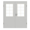 GARANT Doppelflügeltür inkl. Zarge D92-60 Dove Grey Resopal mit Lichtausschnitt LA-6 Sprosse SP1