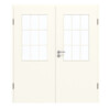 GARANT Doppelflügeltür inkl. Zarge 0105-60 Pearl White CePaL mit Lichtausschnitt LA-6 Sprosse SP2