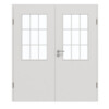 GARANT Doppelflügeltür inkl. Zarge 0160-60 Silver Grey CePaL mit Lichtausschnitt LA-6 Sprosse SP2