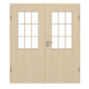 GARANT Doppelflügeltür inkl. Zarge Authentic Sand GCK08 mit Lichtausschnitt LA-6 Sprosse SP2