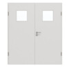 GARANT Doppelflügeltür inkl. Zarge 0160-60 Silver Grey CePaL mit Lichtausschnitt LA-8