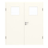 GARANT Doppelflügeltür inkl. Zarge 0105-60 Pearl White CePaL mit Lichtausschnitt LA-9