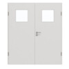 GARANT Doppelflügeltür inkl. Zarge 0160-60 Silver Grey CePaL mit Lichtausschnitt LA-9
