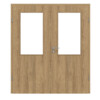 CLASSEN Doppelflügeltür 4.2 Hickory Eiche CPL mit Lichtausschnitt inkl. Zarge