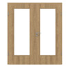 CLASSEN Doppelflügeltür 4.3 Hickory Eiche CPL mit Lichtausschnitt inkl. Zarge