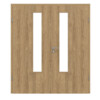 CLASSEN Doppelflügeltür 4.4 Hickory Eiche CPL mit Lichtausschnitt inkl. Zarge