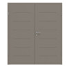 HÖRMANN Doppelflügeltür Groove 11 Taupe RAL 7048 Lack DesignLine mit Zarge