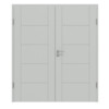 HÖRMANN Doppelflügeltür Groove 13 Grau RAL 7035 Lack DesignLine mit Zarge