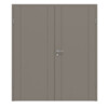 HÖRMANN Doppelflügeltür Groove 16 Taupe RAL 7048 Lack DesignLine mit Zarge