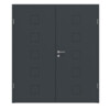 HÖRMANN Doppelflügeltür Groove 19 Anthrazit RAL 7016 Lack DesignLine mit Zarge