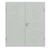 HÖRMANN Doppelflügeltür Groove 19 Grau RAL 7035 Lack DesignLine mit Zarge