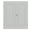 HÖRMANN Doppelflügeltür Groove 21 Grau RAL 7035 Lack DesignLine mit Zarge