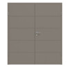 HÖRMANN Doppelflügeltür Groove 27 Taupe RAL 7048 Lack DesignLine mit Zarge