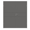 HÖRMANN Doppelflügeltür Groove 29 Staubgrau RAL 7037 Lack DesignLine mit Zarge