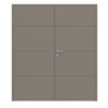 HÖRMANN Doppelflügeltür Groove 34 Taupe RAL 7048 Lack DesignLine mit Zarge