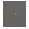 HÖRMANN Doppelflügeltür Groove 39 Staubgrau RAL 7037 Lack DesignLine mit Zarge