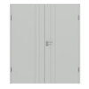 HÖRMANN Doppelflügeltür Groove 44 Grau RAL 7035 Lack DesignLine mit Zarge