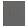 HÖRMANN Doppelflügeltür Groove 49 Staubgrau RAL 7037 Lack DesignLine mit Zarge