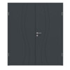 HÖRMANN Doppelflügeltür Groove 51 Anthrazit RAL 7016 Lack DesignLine mit Zarge