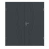 HÖRMANN Doppelflügeltür Groove 53 Anthrazit RAL 7016 Lack DesignLine mit Zarge