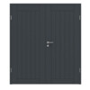 HÖRMANN Doppelflügeltür Groove 54 Anthrazit RAL 7016 Lack DesignLine mit Zarge